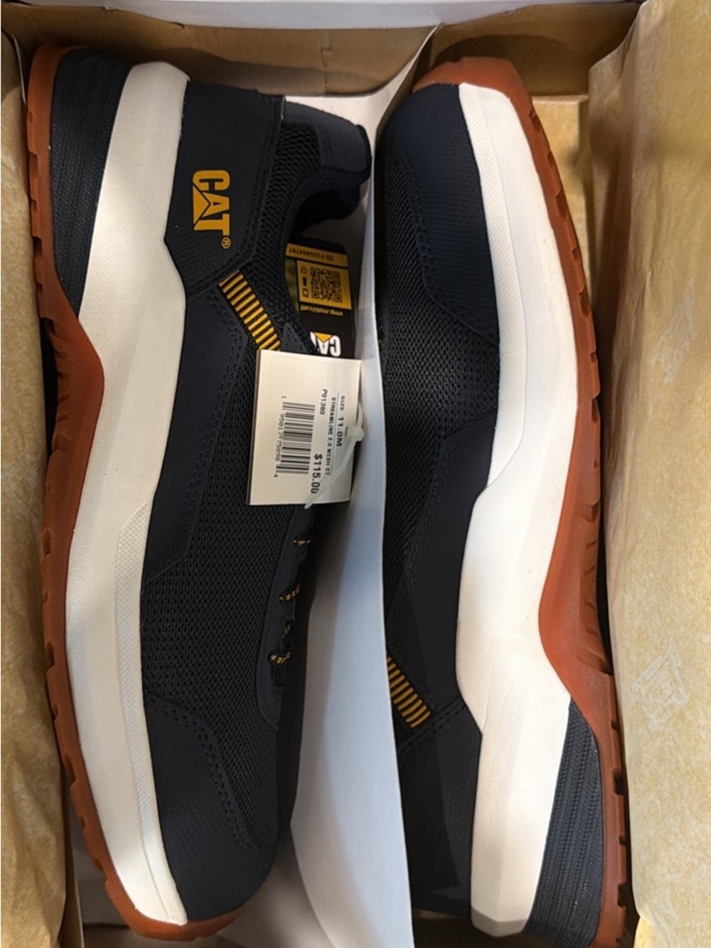 NEW in Box sz 11 Caterpillar Navy mesh composite toe Work Shoes